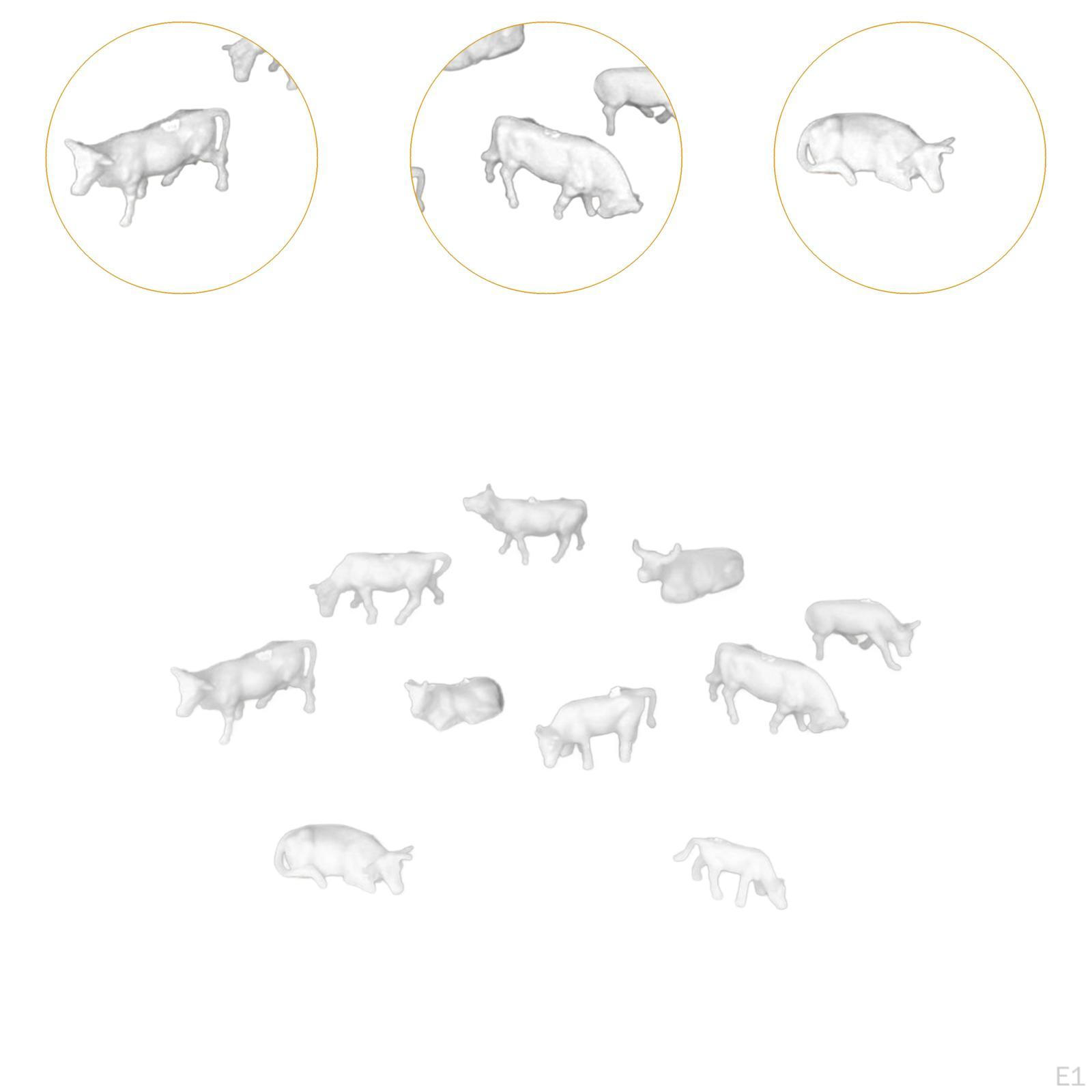 10 шт. 1/87 масштабная модель коровы миниатюрные коровы ролевая фигурка фермерское — фото 2