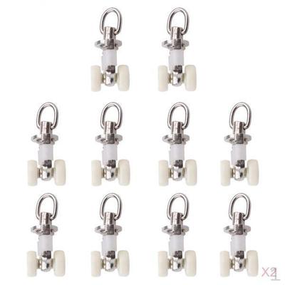 Pack of 20 Curtain Track Rollers Wheeled Carriers Drapery Rail Sliding Glider for Windows Shower