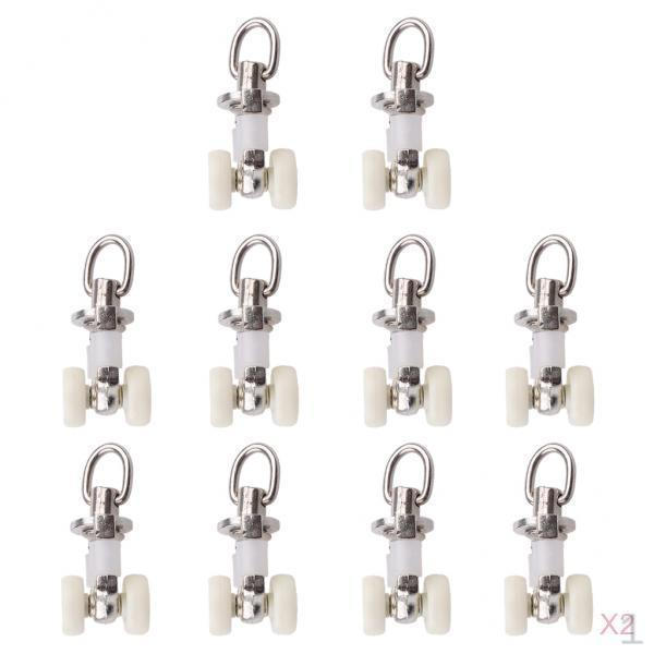 

Упаковка из 20 роликов для шторного карниза, колесные бегунки, скользящие глайдеры для драпировки, для окон, душа