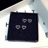 Korean Earrings S925 Silver Color Heart Bling Zircon Stone Stud Earrings for Women Fashion Jewelry 2024 Trend