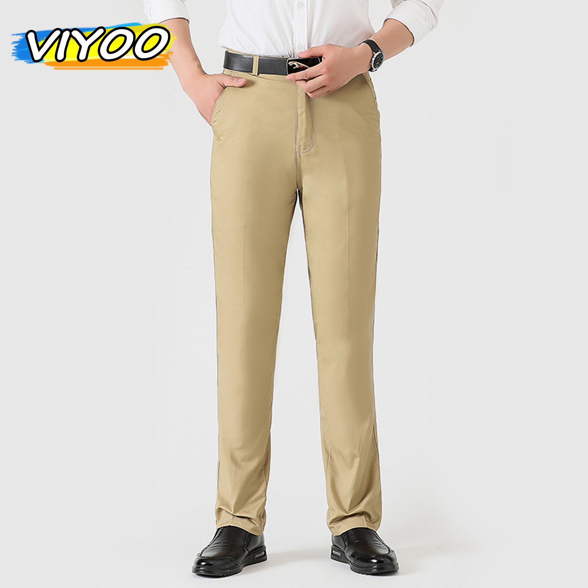

Мужские брюки, удобная летняя весенняя одежда с высокой талией, нижние комбинезоны, прямые тонкие повседневные костюмные брюки, деловые брюки для мужчин