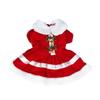 Pet Christmas Clothes Comfortable Cute Santa Claus Clothes Christmas Bow Bells Decorations Soft Breathable Dog Winter Warm Dress