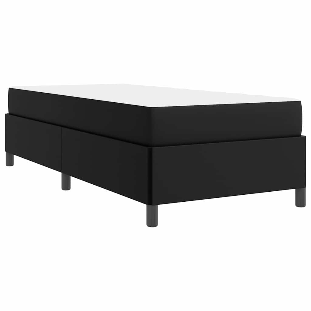 Bed Frame with Mattress Black 80 x 200 cm Fabric