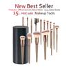 Hot Champagne Makeup Brushes Set for Women Cosmetic Foundation Powder Blush Eyeshadow Kabuki Blending Make Up Brush Beauty Tools