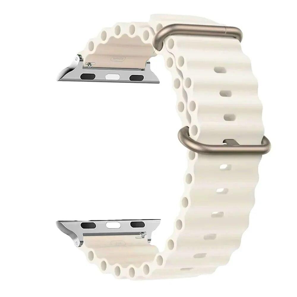 Luksusrem for Apple watch ultra band 49 mm 44 mm 45 mm 41 mm 40 mm 38 mm 44 45 mm 1:1 Originalt havbelte iWatch series 9 8 7 se bånd