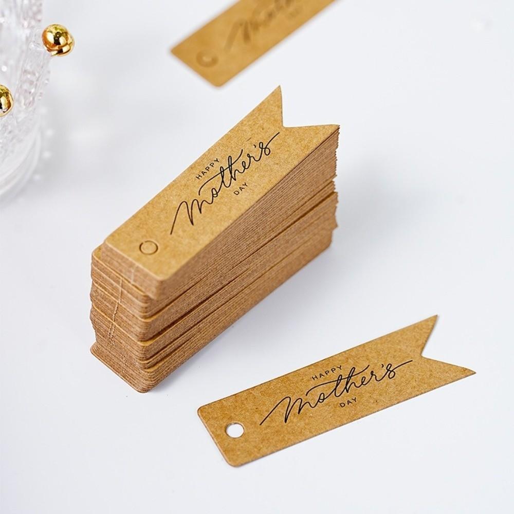100pcs White Paper Mother Day Tags Hanging Decoration Hand Gift Hanging Tag  Business Gift