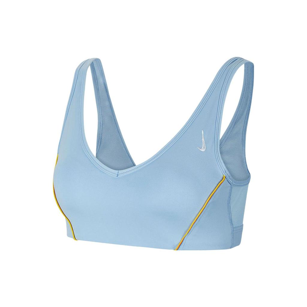 Nike Solid Logo Print Low-Intensity Sports Bra Women Underwear Blue CV3664-436