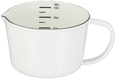 Pearl Metal Messbecher, Weiß, 400ml, Emaille, Blanc Kitchen, HB-4434