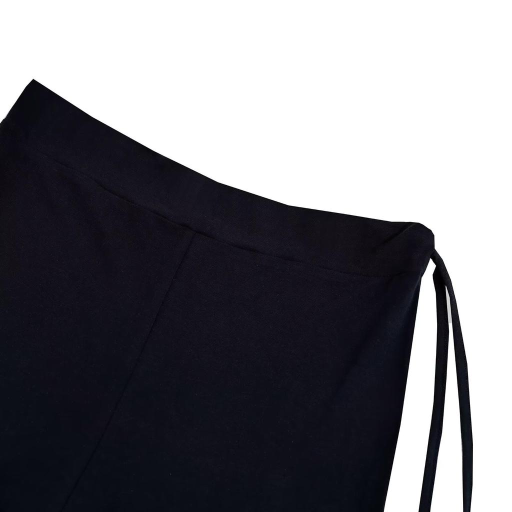 Ballet Flare Adult Black Stretch Ballet Long Pants with 9332 s.lemon Pants, Belt, S-155/64