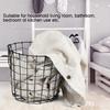 Household Bathroom Iron Dirty Clothes Laundry Basket Storage Holder Organizer