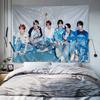 Boy Band NNCT Wish Singer Printed Large Wall Tapestry Wall Hanging Decoration Household Decor Blanket