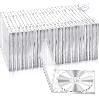 5/10pcs 10.4mm Standard Single-Sided Transparent CD Disc Boxes with Clear Tray Durable Acrylic Storage for CDs DVDs Organizing