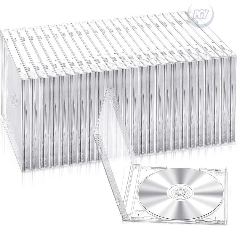 5/10pcs 10.4mm Standard Single-Sided Transparent CD Disc Boxes with Clear Tray Durable Acrylic Storage for CDs DVDs Organizing