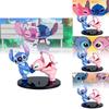 Entzückende Anime Stitch Angel Paar Figuren Pvc Modelle Perfekt für Autodekoration