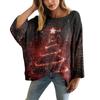 XY-LK01-Pullover hollow blouse 3D printed sweater spring and summer new