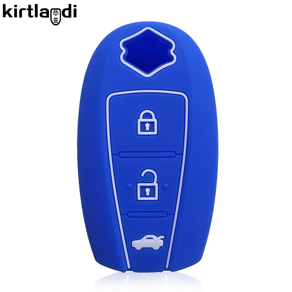 Silicone Key Cover Remote Car Key Case for SUZUKI Grand Vitara 2021 Swift Sport SX4 S-CORSS 2 Button Car Accesories Holder
