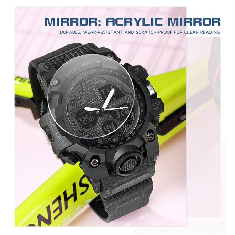 SANDA Neue einfache Mode Sport elektronische Uhr Nächte Licht Uhr Student Herrenuhr