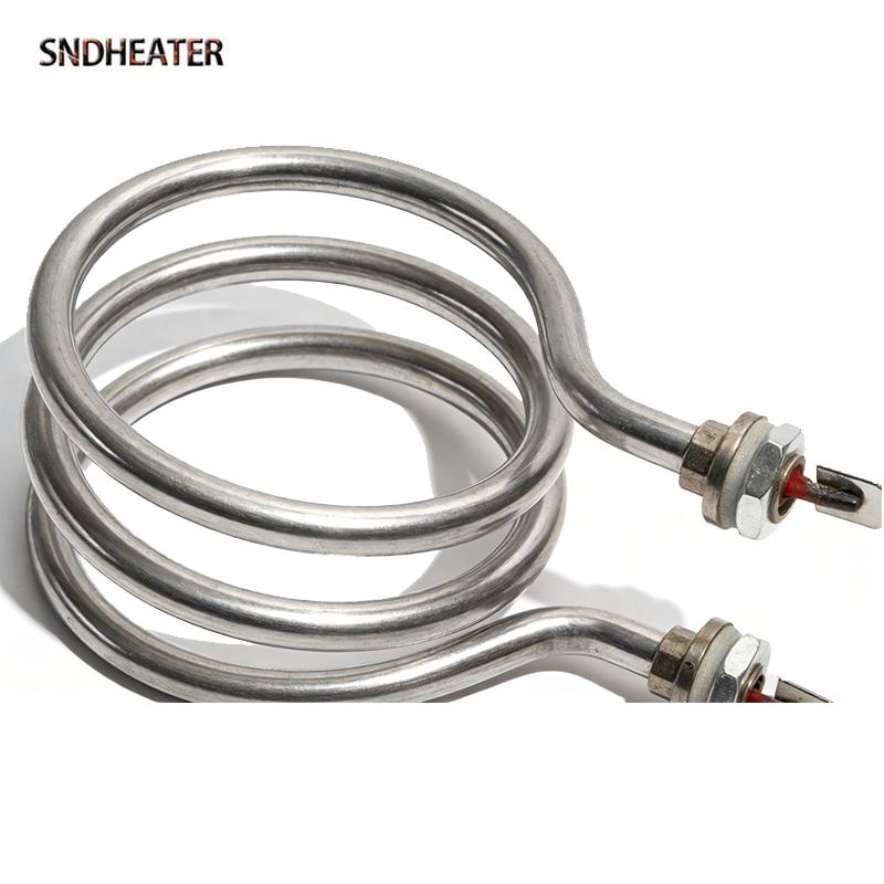SNDHEATER Water Dispenser Horizontal Spiral Distilling Heater 220V 800W Electric Boiler Tank Heating Element 10MM 12MM Thread