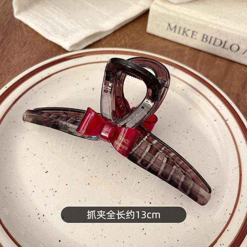 

Large Acrylic Bow Shark Clip Non Slip Thick Hair Claw Women Daily Back Head Updo Hair Accessories