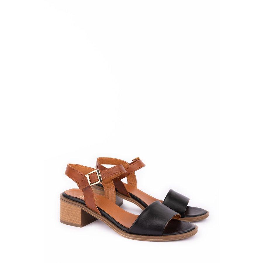 Women's Genuine Leather Mid-Heeled Casual Sandals