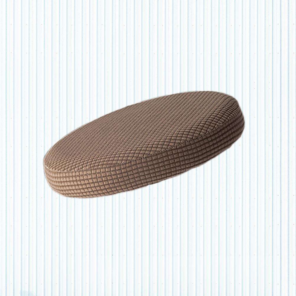 Chair Cover Elastic Stretchy Round Seat Protector For Dining Room Hotel Party Office Banquet Ceremony Dark Gray 30-38Cm