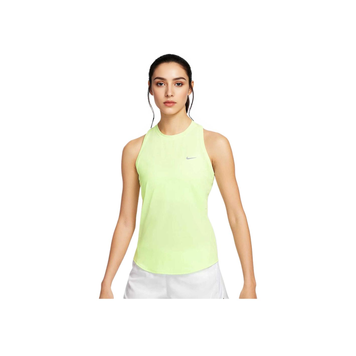 Nike Swift Women s Dri-FIT Running Tank Top Barely Volt HQ0621-701 L