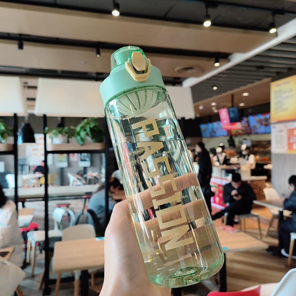 

Button Type Colorful Plastic Cup PC Outdoor Sports Kettle Beautiful Sports Water Bottle School Green 750ML