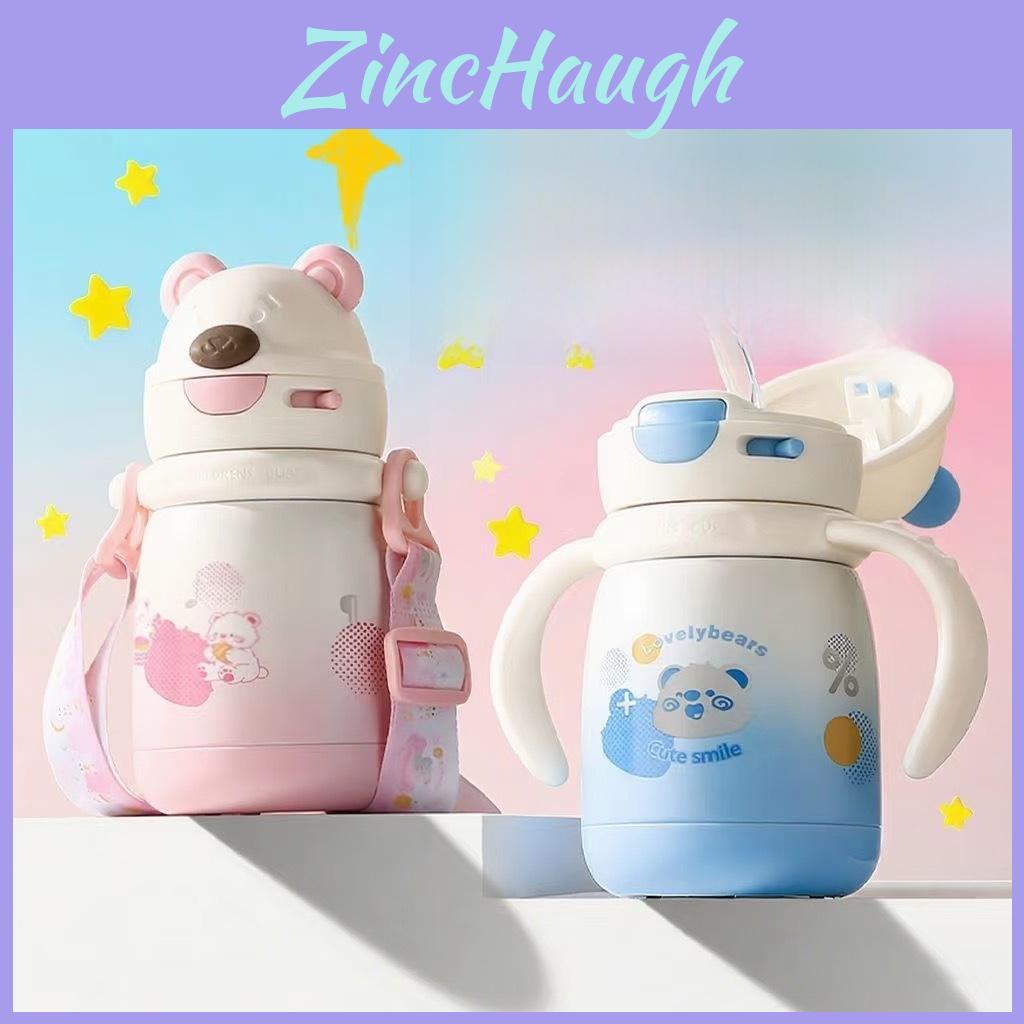 Childrens Insulated Travel Mug With Handle And Straw For School And Outdoor Use