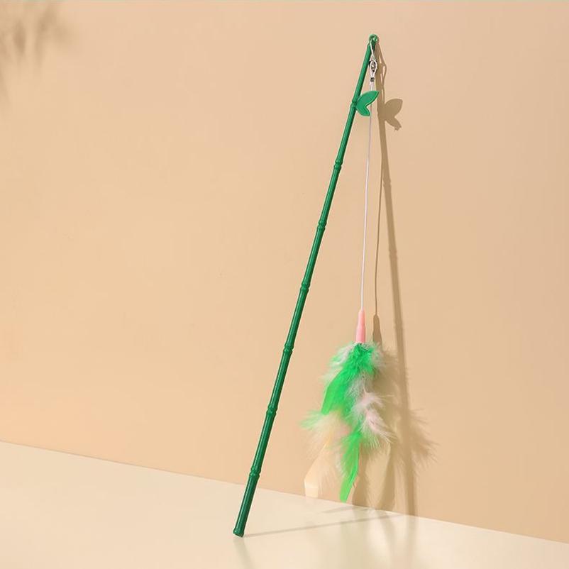 

Игрушки для кошек, перья, палочка, интерактивная игрушка, игрушки для котят с супер присоской, съемные, 2 шт., замена перьев, аксессуары для кошек зелёный