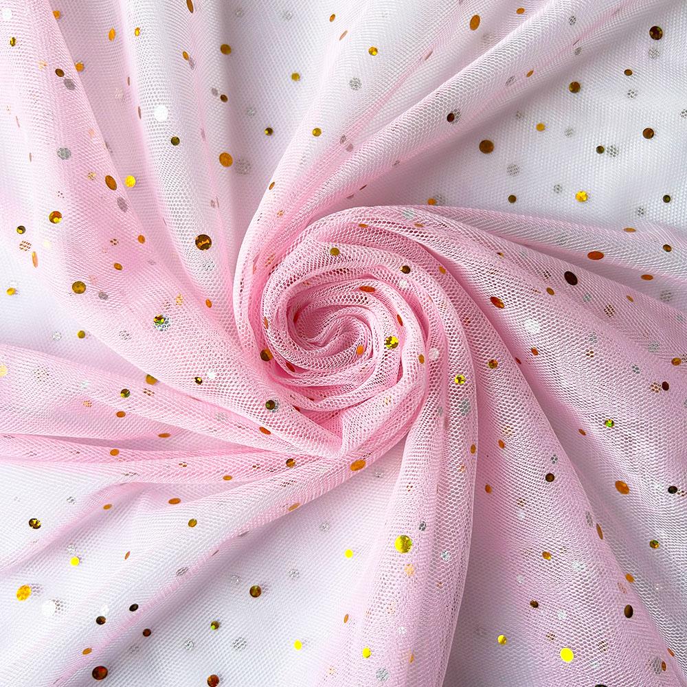 145x100cm Glitter Tulle Fabric Gold Sequin Mesh Sparkly Net for DIY Sewing Women Wedding Dress Christmas Decor Costume Materials