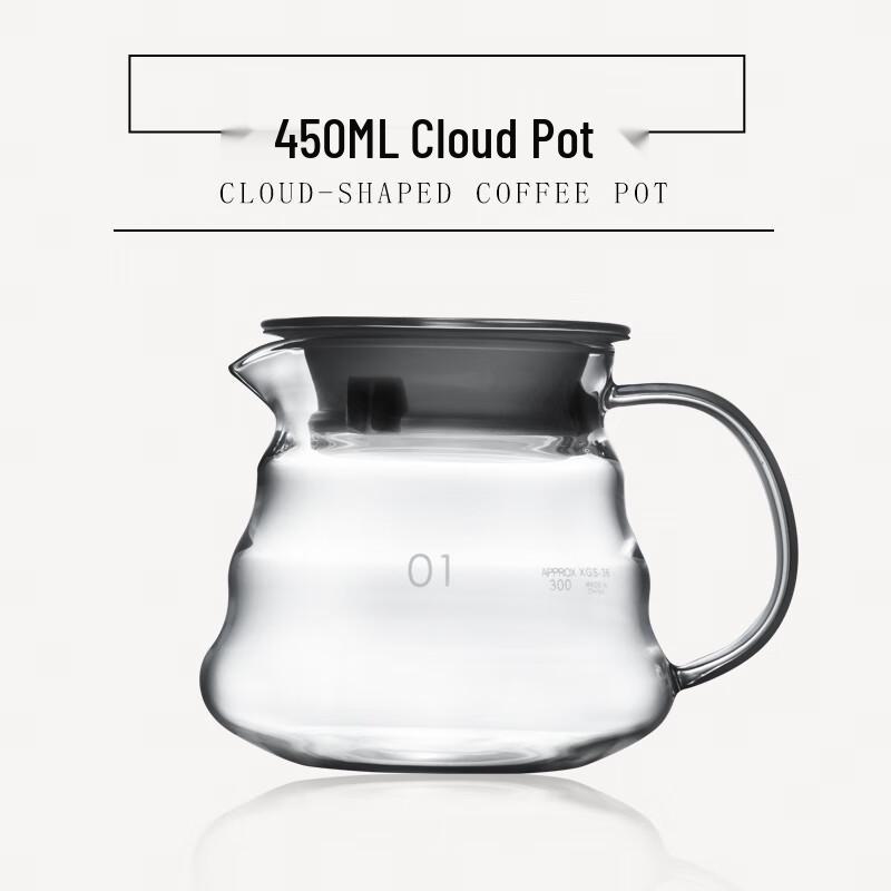 Чайник для кофе пуровер Zhaoran Cloud Glass