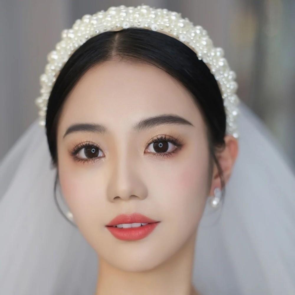 Wide Side Bridal Hair Hoop Baroque Women Hairbands Fashion Pearl Headbands  Women