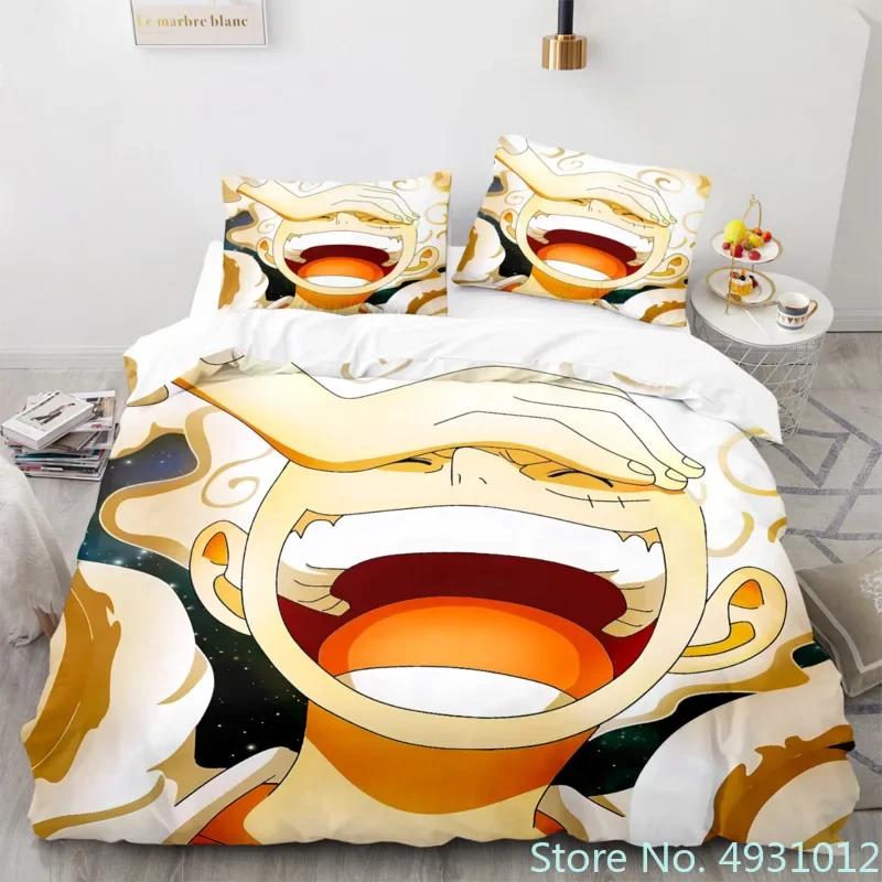 

Детский Постельное Белье для Мальчиков Аниме One Piece Комплект Пододеяльник Наволочка Покрывало Односпальный Queen King Size EU Single(135*200cm)3pcs