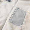 Men's Small Imitation Lambswool Fleece Stand Collar Cardigan Jacket