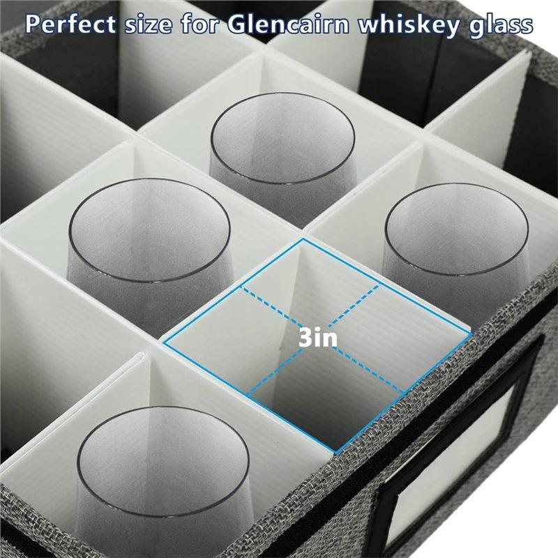 Wine Glass Storage Box Holds 12 Standard Size Glasses With Dividers Carry Handles Included