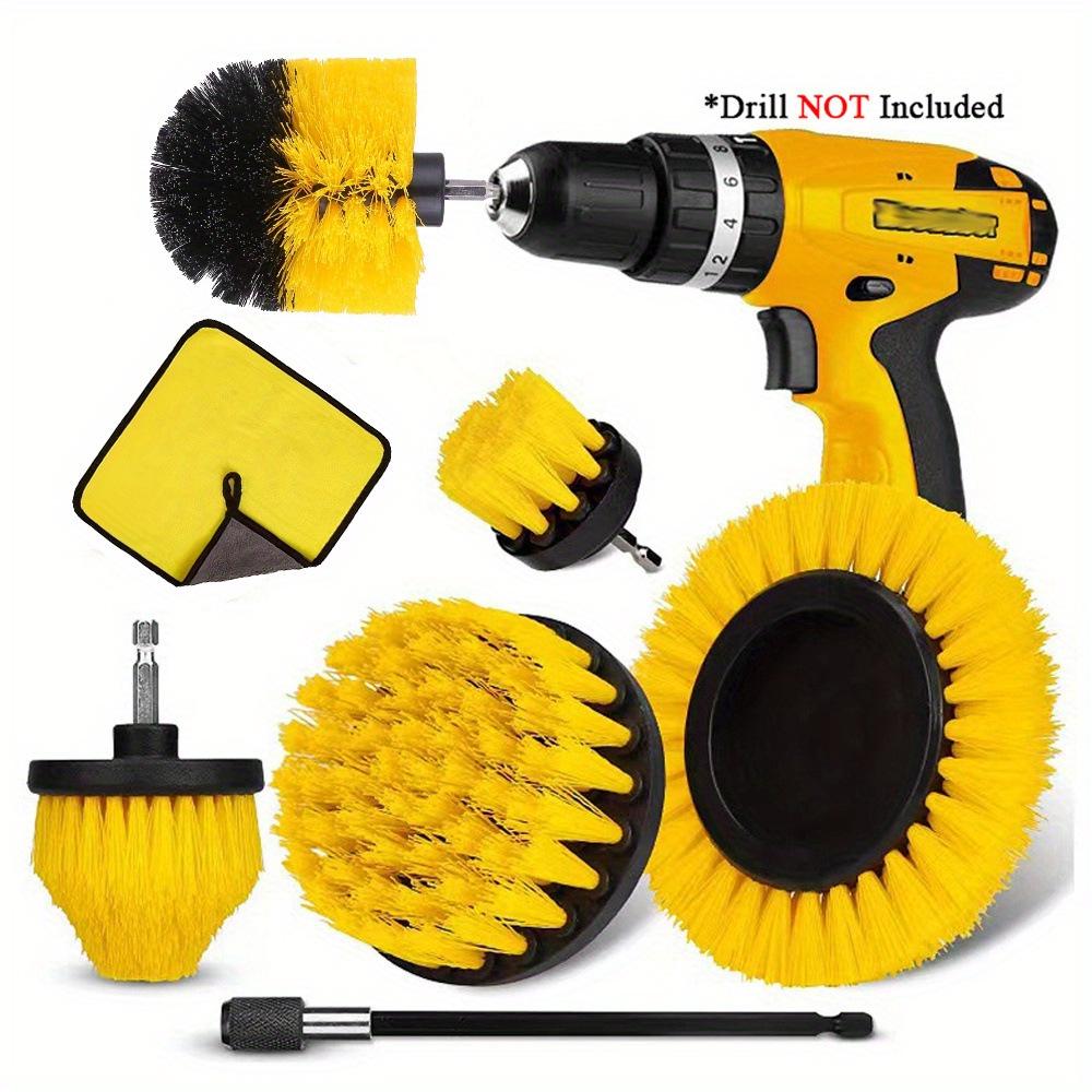 Multifunctional Electric Drill Brush Set – Floor Scrubber, Dust Remover, Polisher