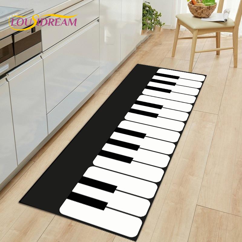 Tappeto stampato in 3D serie tastiera di pianoforte, tappeto grande, tappeti per soggiorno camera da letto, tappeti per cucina Tappetini antiscivolo