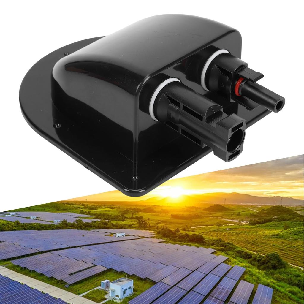 Solar Cable Gland Entry Housing Weatherproof ABS Solar Double Cable Entry Gland for Roof Panels On RV Boat Camping Vehicle
