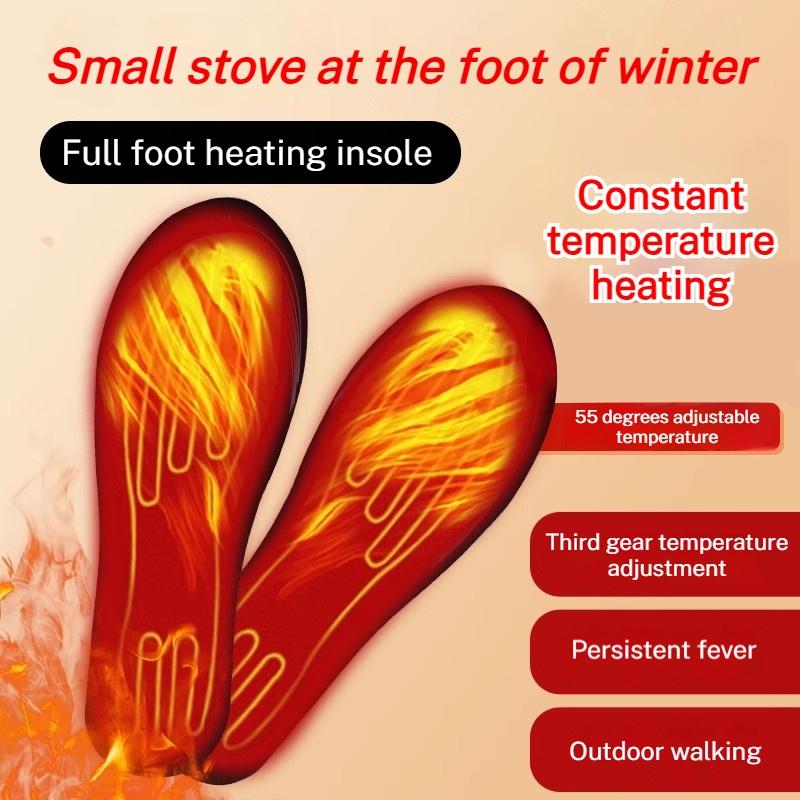 1pair Winter Electric Heated Insoles Electric Foot Warming Pad Thermal Shoes Unisex Foot Fever Feet Heating Insoles Warm Sock Pad Mat