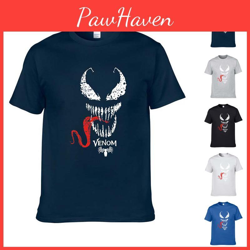 Quality Comic Venom Spider-man Men Cotton Short Sleeve Crew Neck T-shirt**