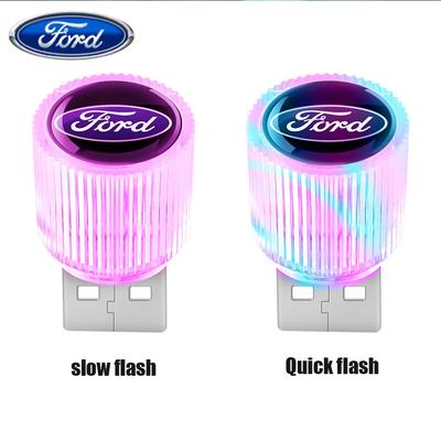 Car Sticker Ford Car Mini USB LED Light Decorative Atmosphere Lamps Auto Portable Light For Ford ST FOCUS 2 3 Mondeo Fiesta Kuga