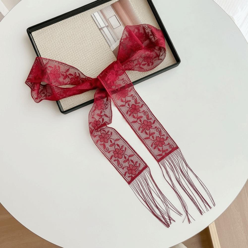 Floral Multifunctional Headscarf Elegant Bag Strap New Lace Printed Scarf  Formal Events