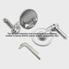 Motorcycle Handlebar Rearview Mirror for Kawasaki Ducati: Retro Modified Aluminum Alloy Reversing Mirror