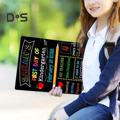 Double Sided Message Board Reusable Kindergarten Preschool Wooden Sign Message Board Back To School Classroom Decor