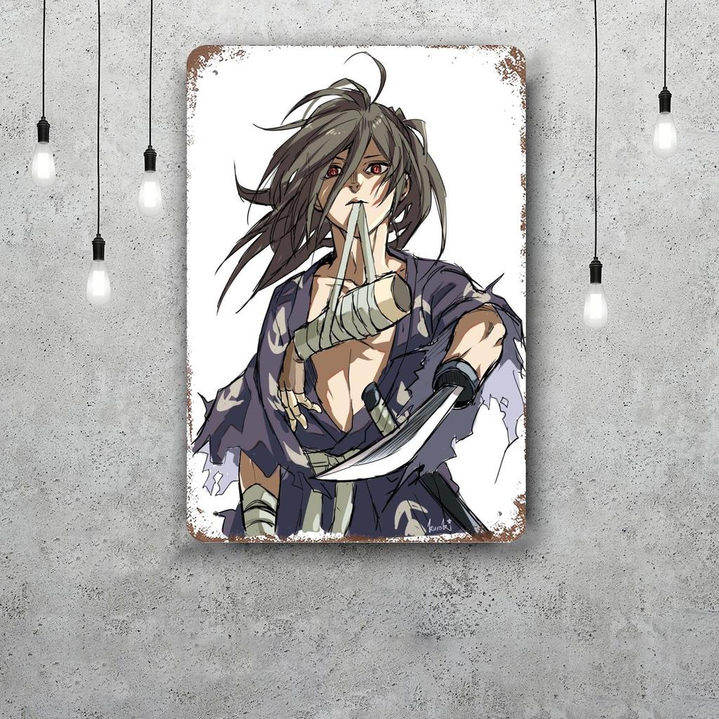 hyakkimaru anime Vintage Metal Tin Signs Posters Decor Retro Metal Plaque Wall Art Decor for Garage Bar