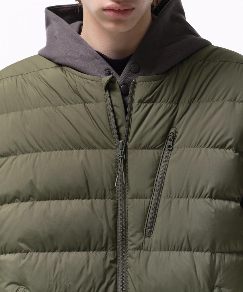 Musinsa Standard [City Leisure] Round Neck Light Down Jacket [Khaki]