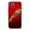 Moroccan Flag Maroc Morocco Passport Phone Case For iPhone 17 16 15 Pro Max 11 12 13 14 7 8 Plus SE 2020 X XR XS Cover Black