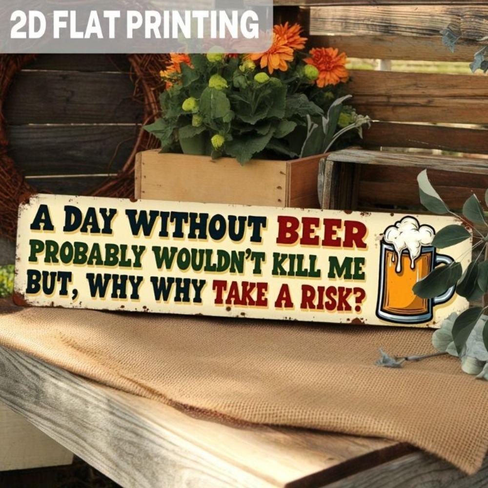 Retro Metal Wall Art for Home Office Beer Bar Decor