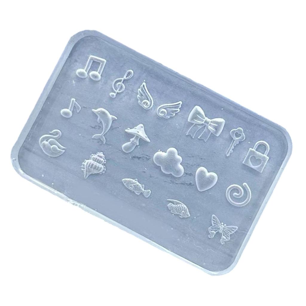Silicone 3D Nail Embellishment Molds Various Shape Small Accessories Crafting Molds Present for Beauty Enthusiasts