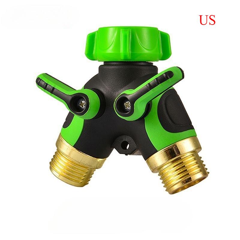 

Y-Type Zinc Alloy Hose Splitter Double Way Joint One Split Two Faucet Diverter Garden Accessories Internal Thread Water-Diverter
